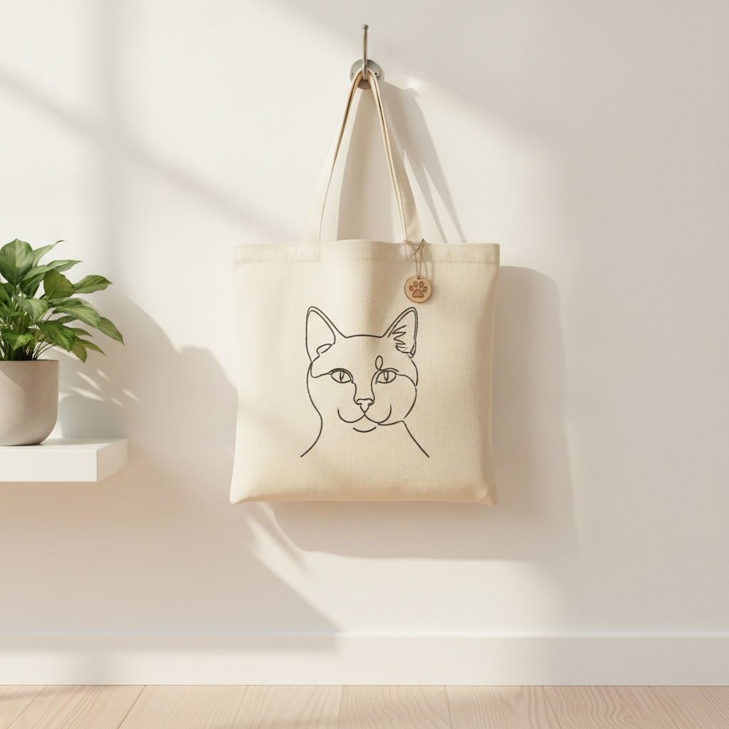 Custom Pet Portrait Tote Bag